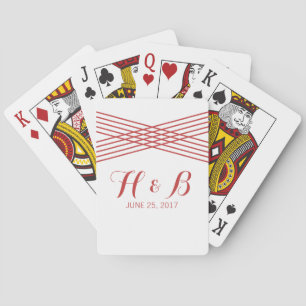 Red Modern Deco Playing Cards