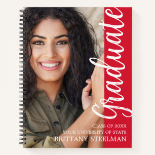 Red Modern High School Graduation Party Guest Book