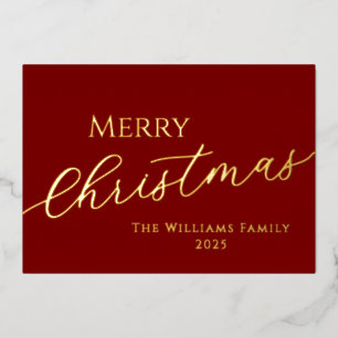 Red Modern Minimalist Merry Christmas