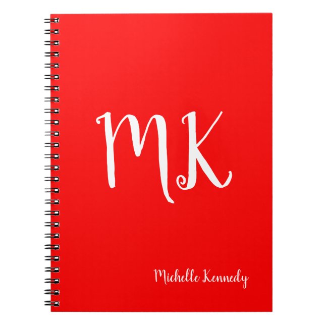 Red Modern Professional Personalised Notebook (Front)