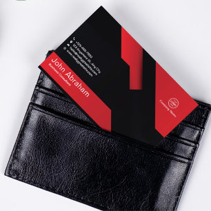Red Modern Technology Concept Professional Business Card