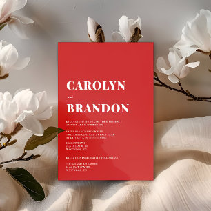 Red Modern Wedding Invitation