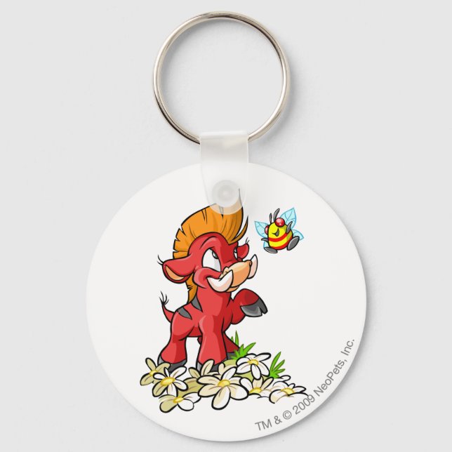 Red Moehog and Buzz Key Ring (Front)