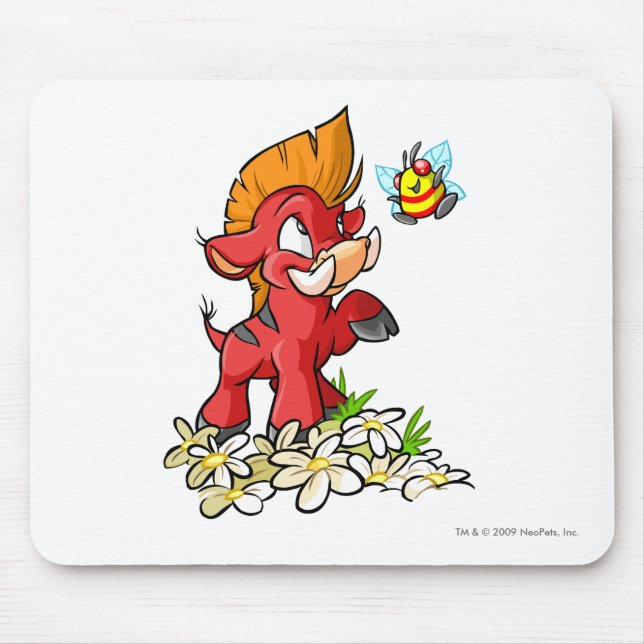 Red Moehog and Buzz Mouse Pad (Front)