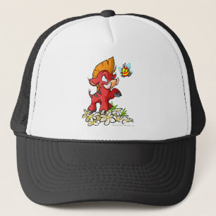 Red Moehog and Buzz Trucker Hat