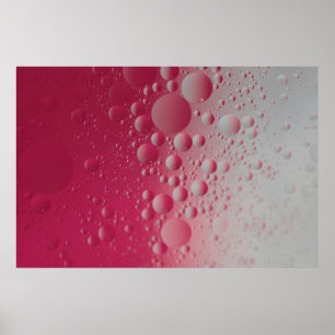 Red molecules illustration poster
