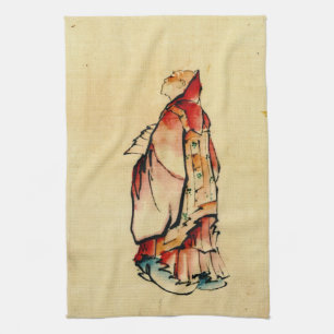 Red Monk 1840 Tea Towel