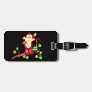 Red Monkey Animal Luggage Tag