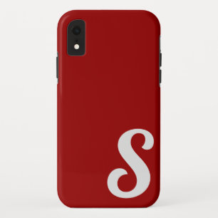 Red Monogram Minimal   Personalize Case-Mate iPhone Case
