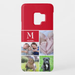 Red Monogram Modern Photo Block Collage Case-Mate Samsung Galaxy S9 Case<br><div class="desc">Enhance your Samsung Galaxy S9 with a blend of style and personal memories using our "Red Monogram Modern Photo Block Collage Case-Mate Case." This custom phone case is designed not only to protect your device but also to showcase a collage of your most treasured photos, making it a unique accessory....</div>