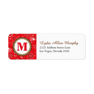 Red Monogram Paisley Pattern