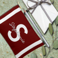 Red Monogram Personalised Tote Bag