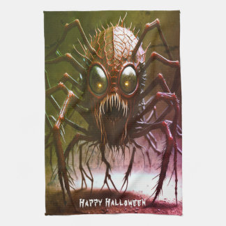 Red Monster Halloween Kitchen Towels