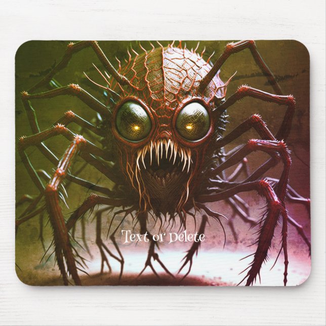 Red Monster Halloween Mousepad (Front)