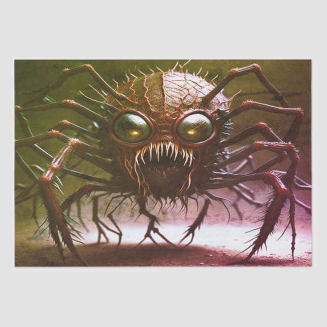 Red Monster Halloween Tissue Paper (Front)