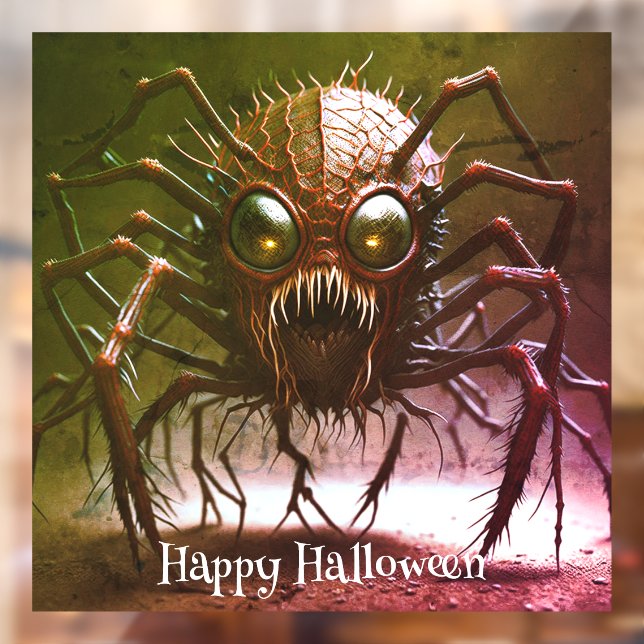 Red Monster Halloween Window Cling (Sheet 2)