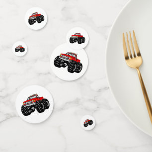 Red Monster Truck Confetti