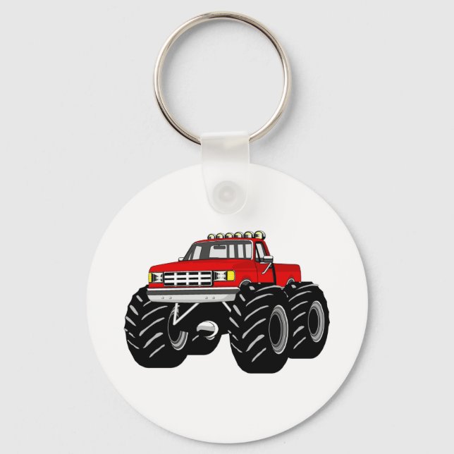 RED MONSTER TRUCK KEY RING (Front)