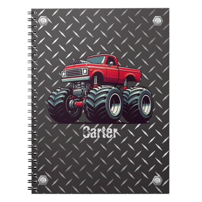 Red monster truck  notebook (Front)