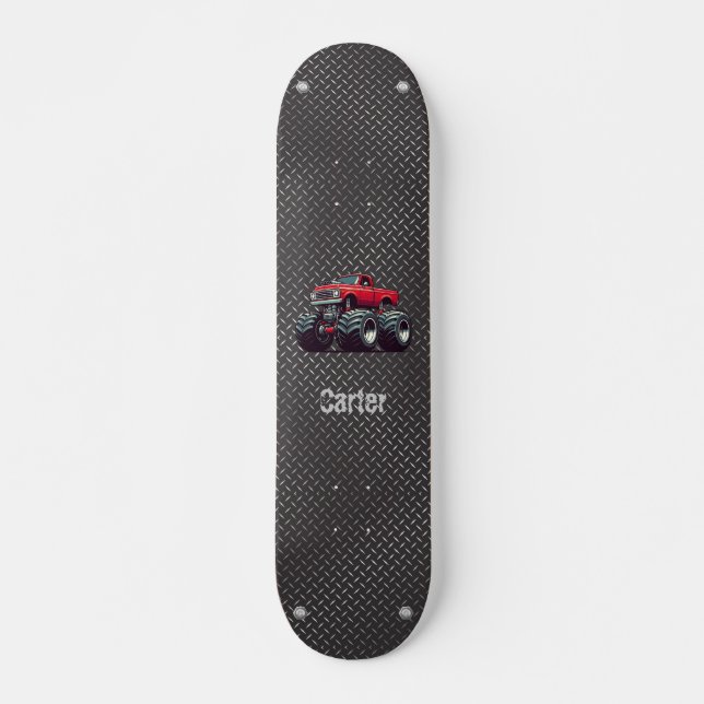 Red monster truck  skateboard (Front)