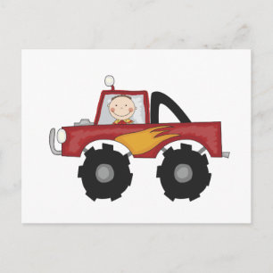 Red Monster Truck Tshirts and Gifts Postcard