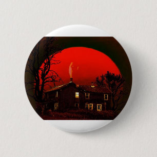 red moon 6 cm round badge