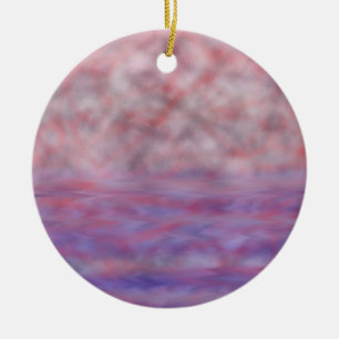 Red moon blue water onament ceramic tree decoration
