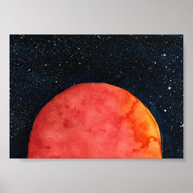 Red Moon Galaxy Print, Value Poster Paper (Matte) (Front)