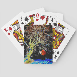 Red Moon Rising Playing Cards