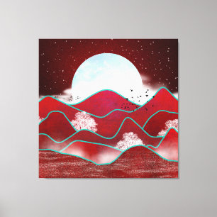 Red Moonrise Canvas Print