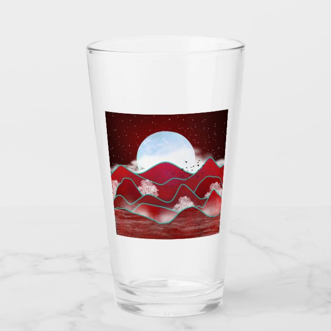 Red Moonrise Glass (Front)