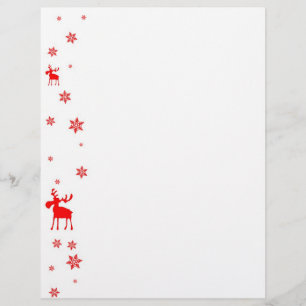 Red Moose and Red Snowflakes - Letterhead
