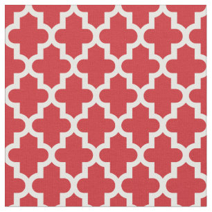 Red Moroccan Print Fabric