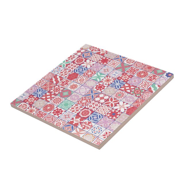 Red Moroccan tile (Side)