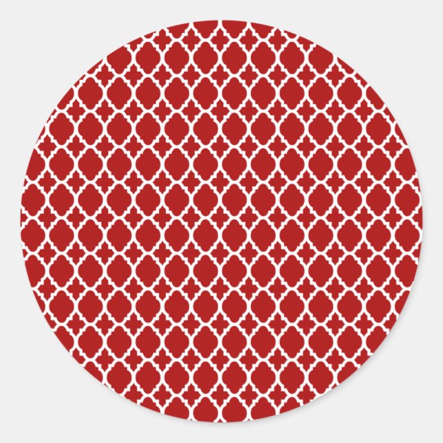 Red Moroccan Tile Stickers (Front)