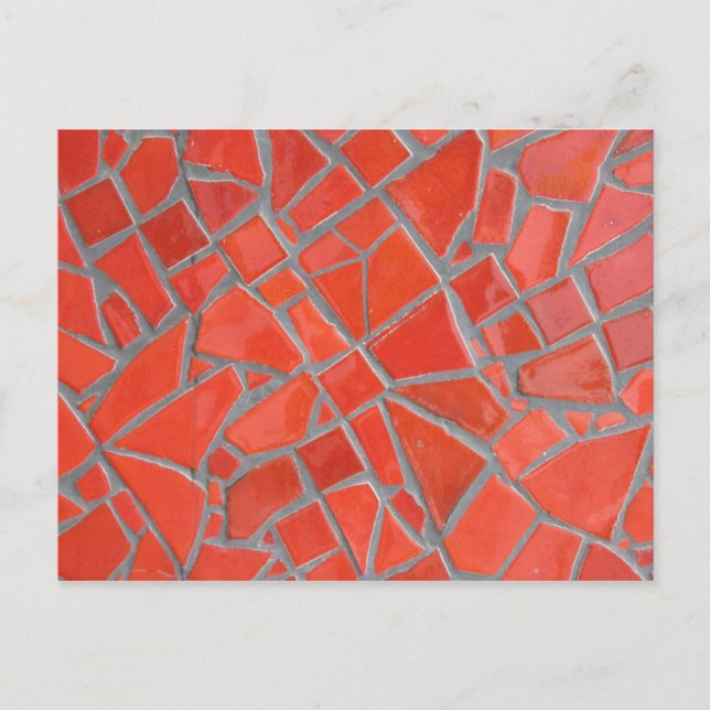Red mosaic postcard (Front)