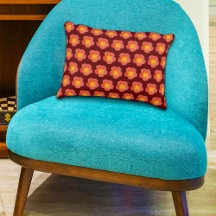 Red Moss Rose Flower Seamless Pattern on