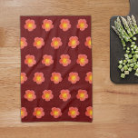Red Moss Rose Flower Seamless Pattern on Tea Towel<br><div class="desc">Seamless pattern of Moss Rose flower printed on kitchen towel. Colours of the Moss Rose flower are red petals and yellow pistil and stamens. Floral design kitchen towel for lovers of flowers or nature.</div>