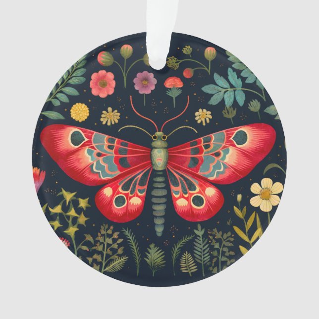 Red Moth In The Night Garden Ornament (Front)