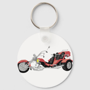 red motorcycle trike key ring