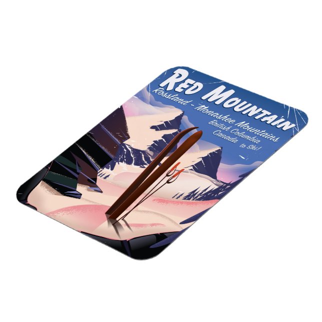 Red Mountain British Columbia, Canada ski poster Magnet (Left Side)