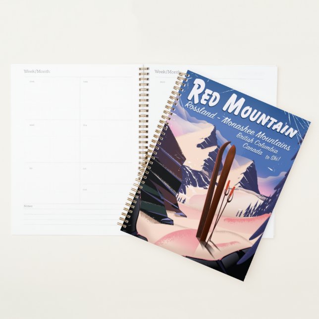 Red Mountain British Columbia, Canada ski poster Planner (Display)