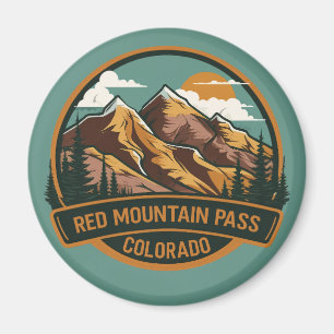 Red Mountain Pass Colorado Vintage Magnet