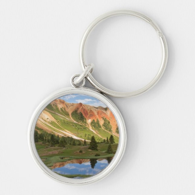 Red Mountain Reflection Key Ring (Front)