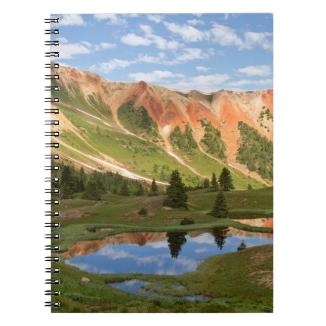 Red Mountain Reflection Spiral Notebook (Front)