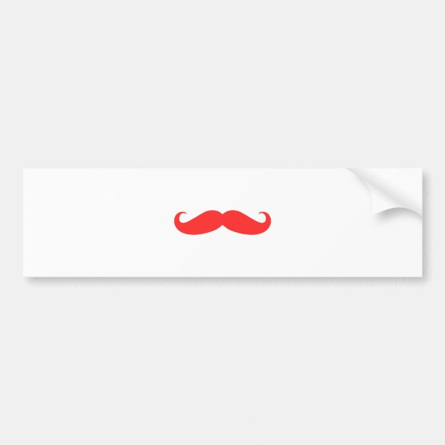 Red Moustache Stache for Christmas Bumper Sticker (Front)