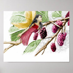 Red Mulberry Tree Fairy Poster