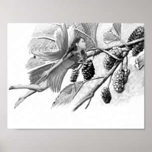 Red Mulberry Tree Fairy Poster
