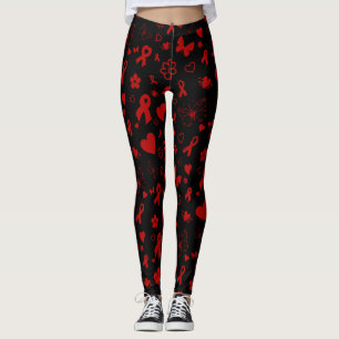 Red Multi...Brain Aneurysm Leggings