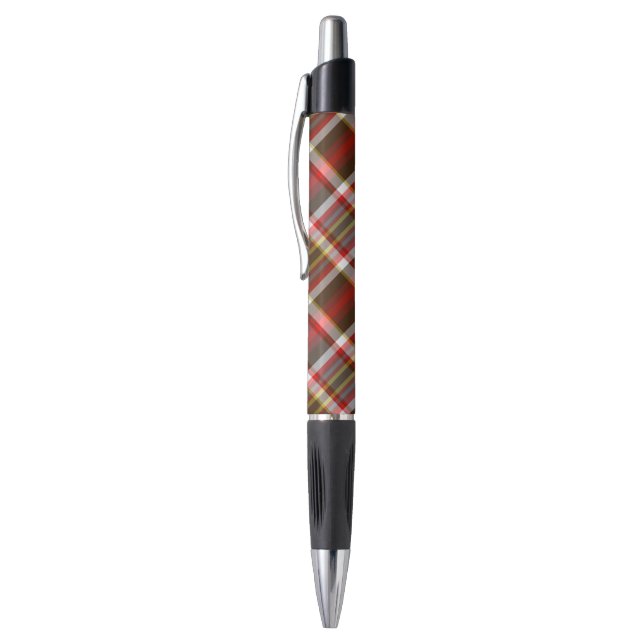 Red Multi Plaid Pen (Top (Vertical))
